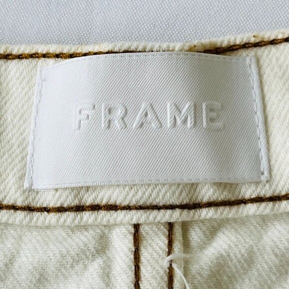 Frame Rigid Denim Straight Full Length Jeans Size 27 Off White - Picture 13 of 16